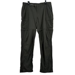 REI Co-Op Cargo Pants Size 16 Olive Hiking Convertible Zip-Off Legs Nylon Blend